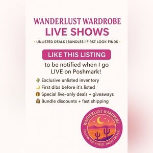 • Wanderlust_wrb is LIVE • Share Show • Like This Listing To Be Notified •